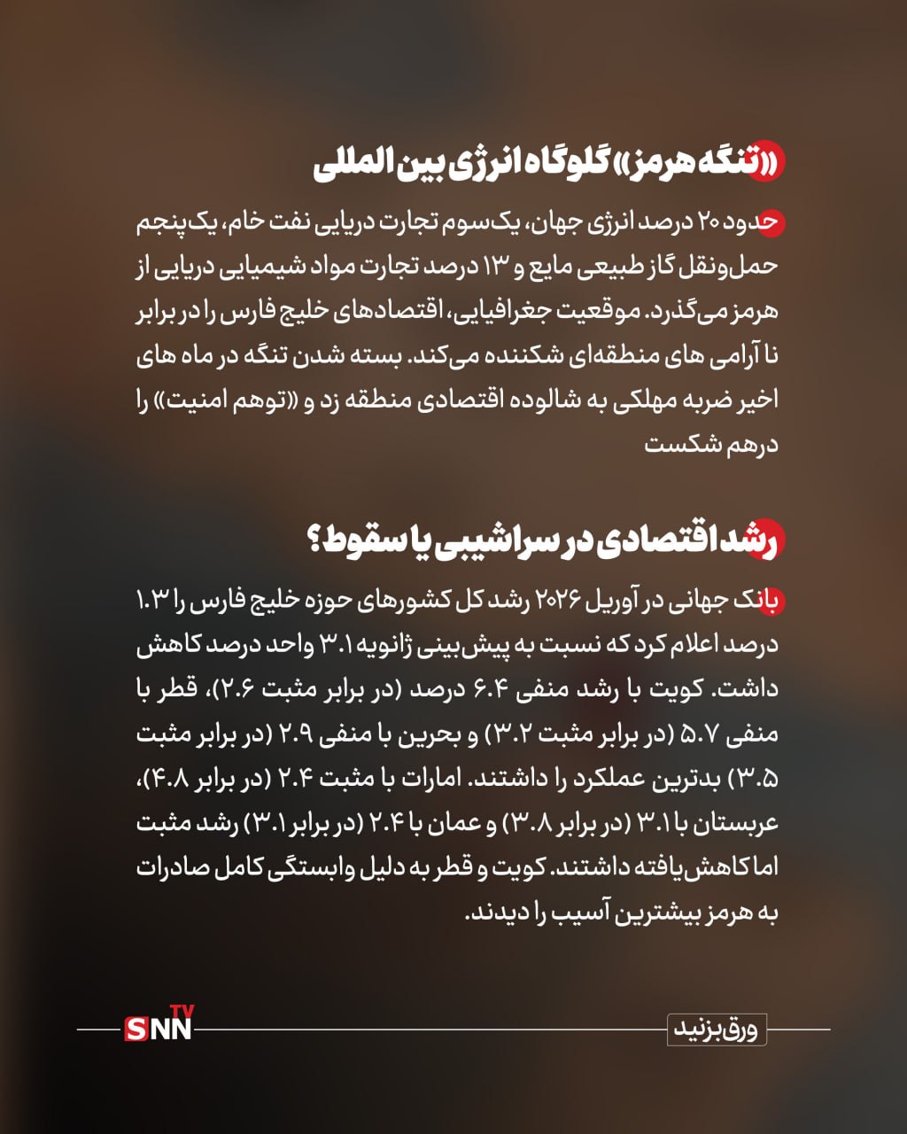 تنگه هرمز و اقتصاد خلیج فارس/ چرا تاب آوری کشورهای عربی شکننده است + عکس نوشت