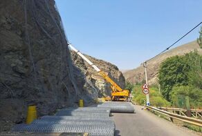 ایمن‌سازی جاده هراز؛ خطر ریزش سنگ مهار می‌شود