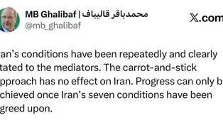 پیام تازه قالیباف به میانجی‌ها؛ ایران بر مواضع خود تأکید کرد