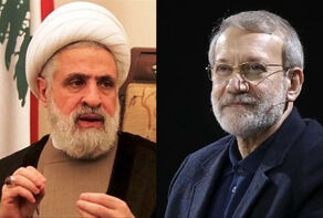 دیدار و گفت‌وگوی دبیرکل حزب الله لبنان و لاریجانی
