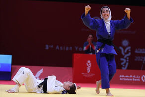 مدال طلای جودو بر گردن مهسا شکیبایی