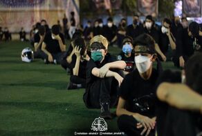 عزاداری صدها نفری با رعایت پروتکل های بهداشتی