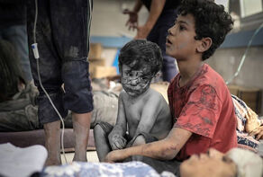 Children’s suffering in hospitals of Gaza