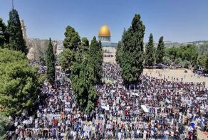مشارکت 120 هزار نمازگزار در نماز جمعه پایانی ماه رمضان در مسجد الاقصی
