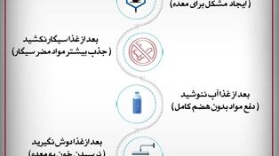 نوراینفو | 6 کار اشتباه بلافاصله بعد از خوردن غذا