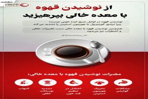 نوراینفو | از نوشیدن قهوه با معده خالی بپرهیزید