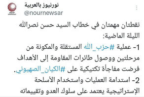 نقطتان مهمتان في خطاب السيد حسن نصرالله حول عملية الردّ الصادق