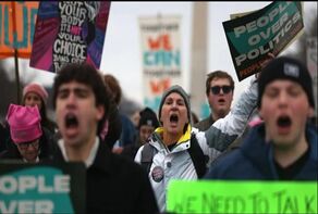 Thousands protest in Washington against Trump as he prepares for inauguration