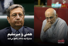 سیاست‌نامه | همتی و میرسلیم مشترکاً یک شاخه را قطع می‌کنند