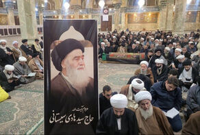 ‌پیکر برادر آیت‌الله سیستانی در قم تشییع شد