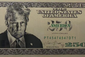نمونه‌هایی از اسکناس 250 دلاری با تصویر ترامپ طراحی می شود
