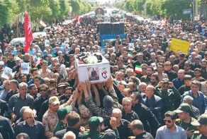 تشییع باشکوه شهید نیروی هوایی ارتش در بردسکن