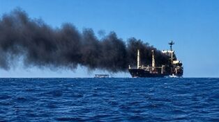 Oil tanker violating Iran navigation route exploded in Hormuz