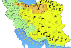 هشدار سطح نارنجی هواشناسی برای 8 استان کشور