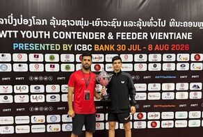 Iranian table tennis prodigy wins Laos world contender title