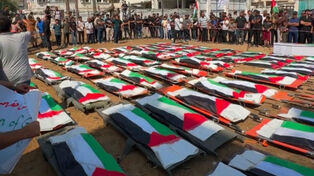 112 شهيدًا .. أكبر جنازة جماعية في غزة