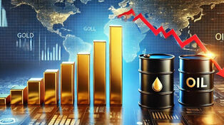 Мировые цены на нефть продолжают снижение на фоне обсуждений, цена на золото растет