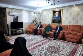 دیدار معاون اجرایی رئیس‌جمهور و سرپرست وزارت دفاع با خانواده شهید نصیرزاده