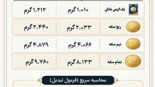 نوراینفو /وزن واقعی هر سکه را چطور محاسبه کنیم؟