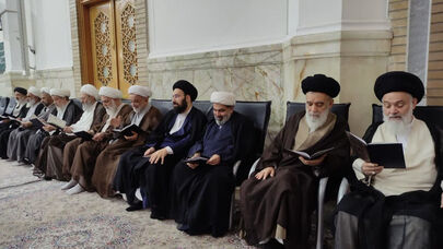 مراسم هفتمین شب ارتحال آیت‌الله شبیری زنجانی با حضور علما در قم برگزار شد