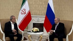 پزشکیان و پوتین در ترکمنستان باهم دیدار کردند